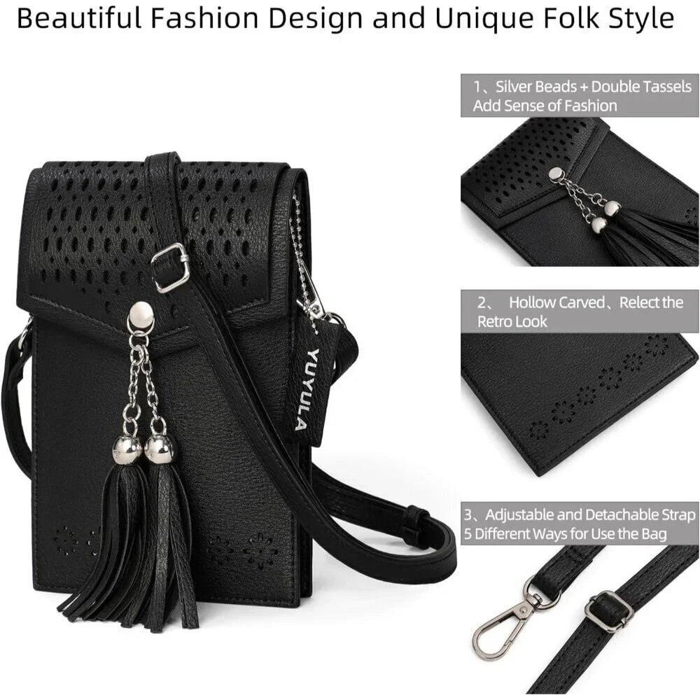 Crossbody Bag Women Vegan Leather Small Purse Phone Organizer Gift